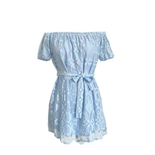 Load image into Gallery viewer, Embroidered Lace One-Shoulder Mini Dress