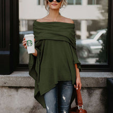 Load image into Gallery viewer, Irregular Hem Off Shoulder T-shirt