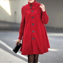 Load image into Gallery viewer, Mid-Length Loose Woolen Trench Coat