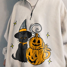 Load image into Gallery viewer, Lapel Printed Sweatshirt