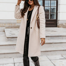 Load image into Gallery viewer, Lapel Mid-Length Woolen Coat