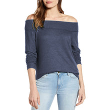 Load image into Gallery viewer, Solid Color Long-sleeved One-shoulder Top