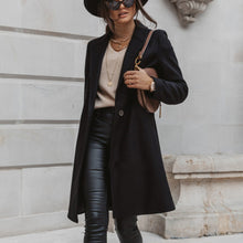 Load image into Gallery viewer, Lapel Mid-Length Woolen Coat