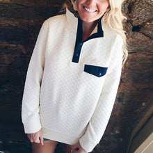 Load image into Gallery viewer, High Collar Button Long Sleeve Sweatshirt