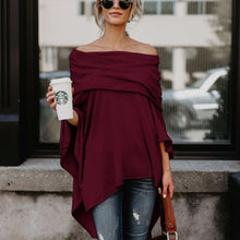 Load image into Gallery viewer, Irregular Hem Off Shoulder T-shirt