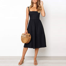 Load image into Gallery viewer, Elegant Solid Color Backless Dress