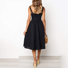 Load image into Gallery viewer, Elegant Solid Color Backless Dress