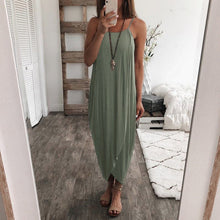 Load image into Gallery viewer, Knit Loose Irregular Maxi Dress