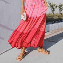 Load image into Gallery viewer, Color Block Beach Sling Maxi Dress