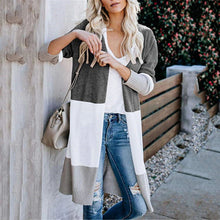 Load image into Gallery viewer, Classic Stripe Colorblock Knitted Cardigan