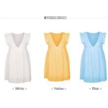 Load image into Gallery viewer, Short Sleeve V-Neck Lace Dress