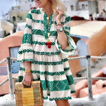 Load image into Gallery viewer, Fashion New Sweet Striped Mini Dress