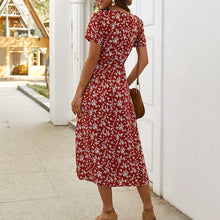 Load image into Gallery viewer, Floral Printed V-Neck Maxi Dress