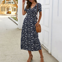 Load image into Gallery viewer, Floral Printed V-Neck Maxi Dress