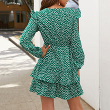 Load image into Gallery viewer, V-Neck Bohemian Floral Mini Dress