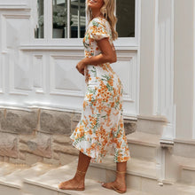 Load image into Gallery viewer, Floral Printed High Waist Dress