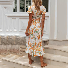 Load image into Gallery viewer, Floral Printed High Waist Dress