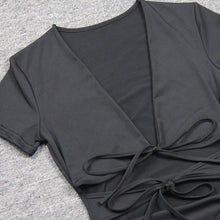 Load image into Gallery viewer, Sexy V-Neck Ruffle Bodycon Dress