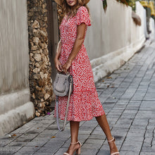 Load image into Gallery viewer, Elegant Short Sleeve Maxi Dress