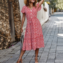 Load image into Gallery viewer, Elegant Short Sleeve Maxi Dress