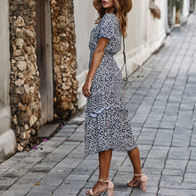 Load image into Gallery viewer, Elegant Short Sleeve Maxi Dress