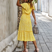 Load image into Gallery viewer, Elegant Short Sleeve Maxi Dress