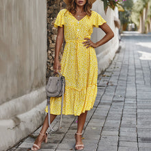 Load image into Gallery viewer, Elegant Short Sleeve Maxi Dress