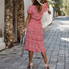 Load image into Gallery viewer, Elegant Short Sleeve Maxi Dress