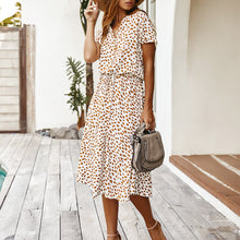 Load image into Gallery viewer, Polka Dot Short Sleeve Dress
