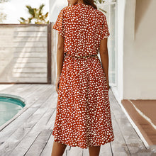 Load image into Gallery viewer, Polka Dot Short Sleeve Dress