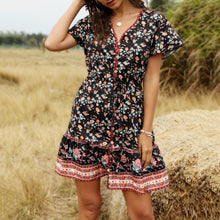 Load image into Gallery viewer, Fashion V-Neck Floral Printed Dress