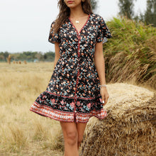 Load image into Gallery viewer, Fashion V-Neck Floral Printed Dress