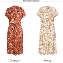 Load image into Gallery viewer, Polka Dot Short Sleeve Dress