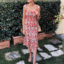 Load image into Gallery viewer, Floral Big Swing Sexy Sling Maxi Dress