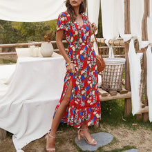 Load image into Gallery viewer, Fashion Floral Printed Vacation Dress