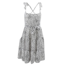 Load image into Gallery viewer, Polka Dot Ruffled Backless Dress