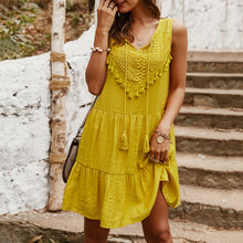 Load image into Gallery viewer, Fashion Tassel Sleeveless Summer Dress