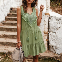 Load image into Gallery viewer, Fashion Tassel Sleeveless Summer Dress