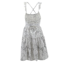 Load image into Gallery viewer, Polka Dot Ruffled Backless Dress