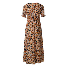 Load image into Gallery viewer, Sexy V-Neck Leopard Printed Maxi Dress