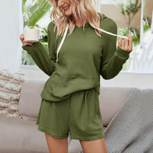 Load image into Gallery viewer, Hooded Top Shorts Casual Look Set