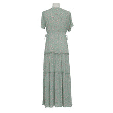 Load image into Gallery viewer, Elegnat V-Neck Short Sleeve Floral Printed Maxi Dress