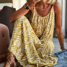 Load image into Gallery viewer, Summer Yellow Printed Sling Maxi Dress