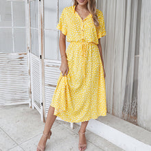 Load image into Gallery viewer, Polka Dot Short Sleeve Dress