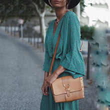 Load image into Gallery viewer, Elegant V-Neck Printed Maxi Dress