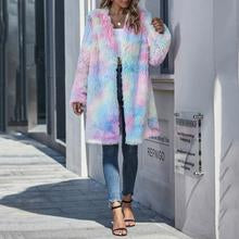 Load image into Gallery viewer, Tie-Dye Long Sleeve Plush Coat