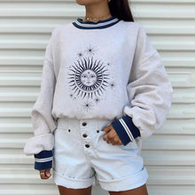 Load image into Gallery viewer, Casual Printed Round Neck Sweatshirt