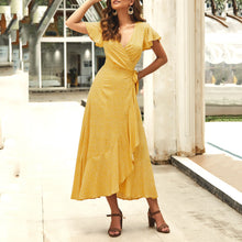 Load image into Gallery viewer, V-Neck Print Maxi Dress