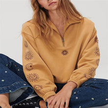 Load image into Gallery viewer, Fashion Zipper Cute Printed Sweatshirt