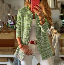Load image into Gallery viewer, Retro Fashion Plaid Coat